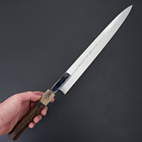 Hitohira Togashi White #2 Mizu Honyaki Yanagiba 330mm Ziricote Handle (Saya)