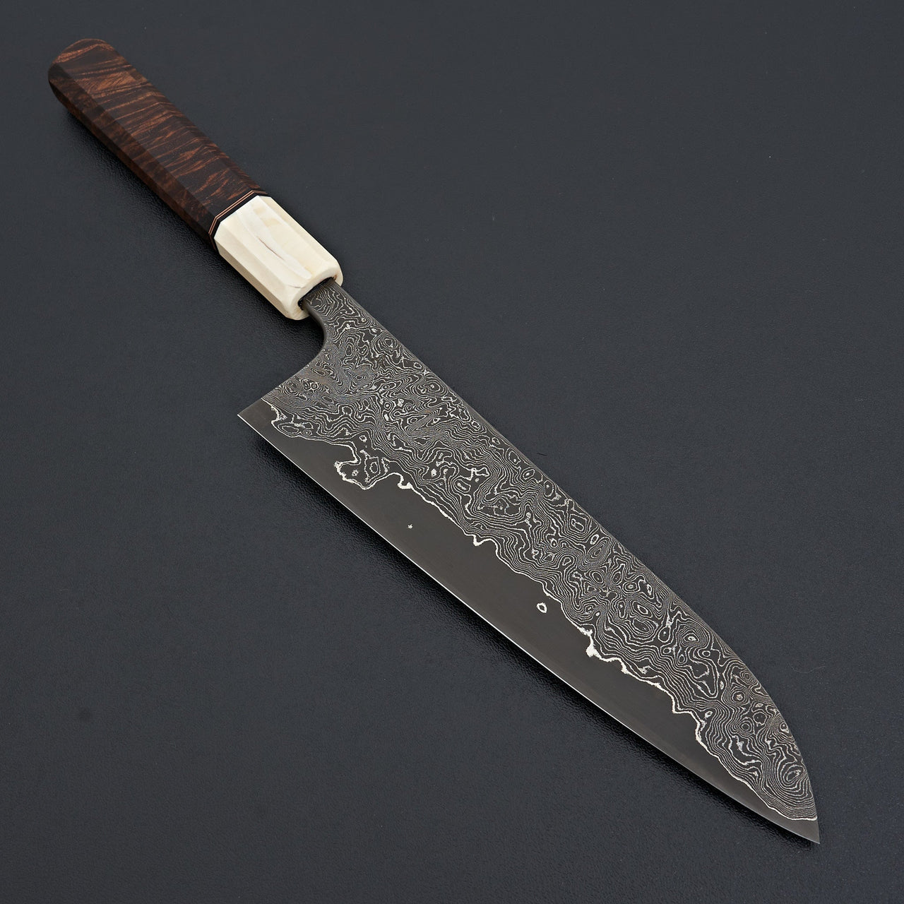 Jamison Chopp 26c3 Damascus Hawaiian Koa 205mm-Knife-Jamison Chopp-Carbon Knife Co