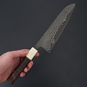 Jamison Chopp 26c3 Damascus Hawaiian Koa 205mm-Knife-Jamison Chopp-Carbon Knife Co