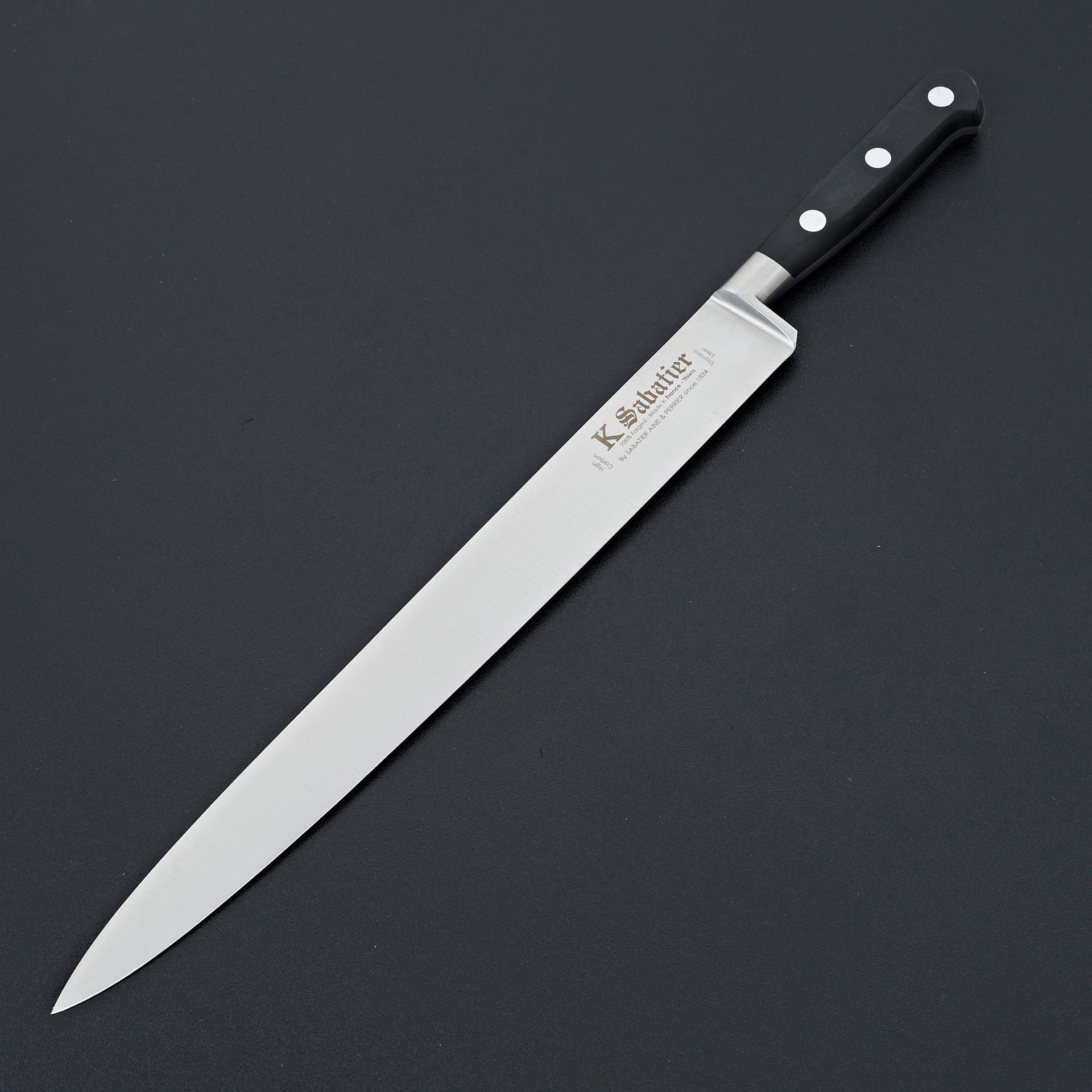 K Sabatier Authentique 12" Slicer Stainless-Knife-K Sabatier-Carbon Knife Co