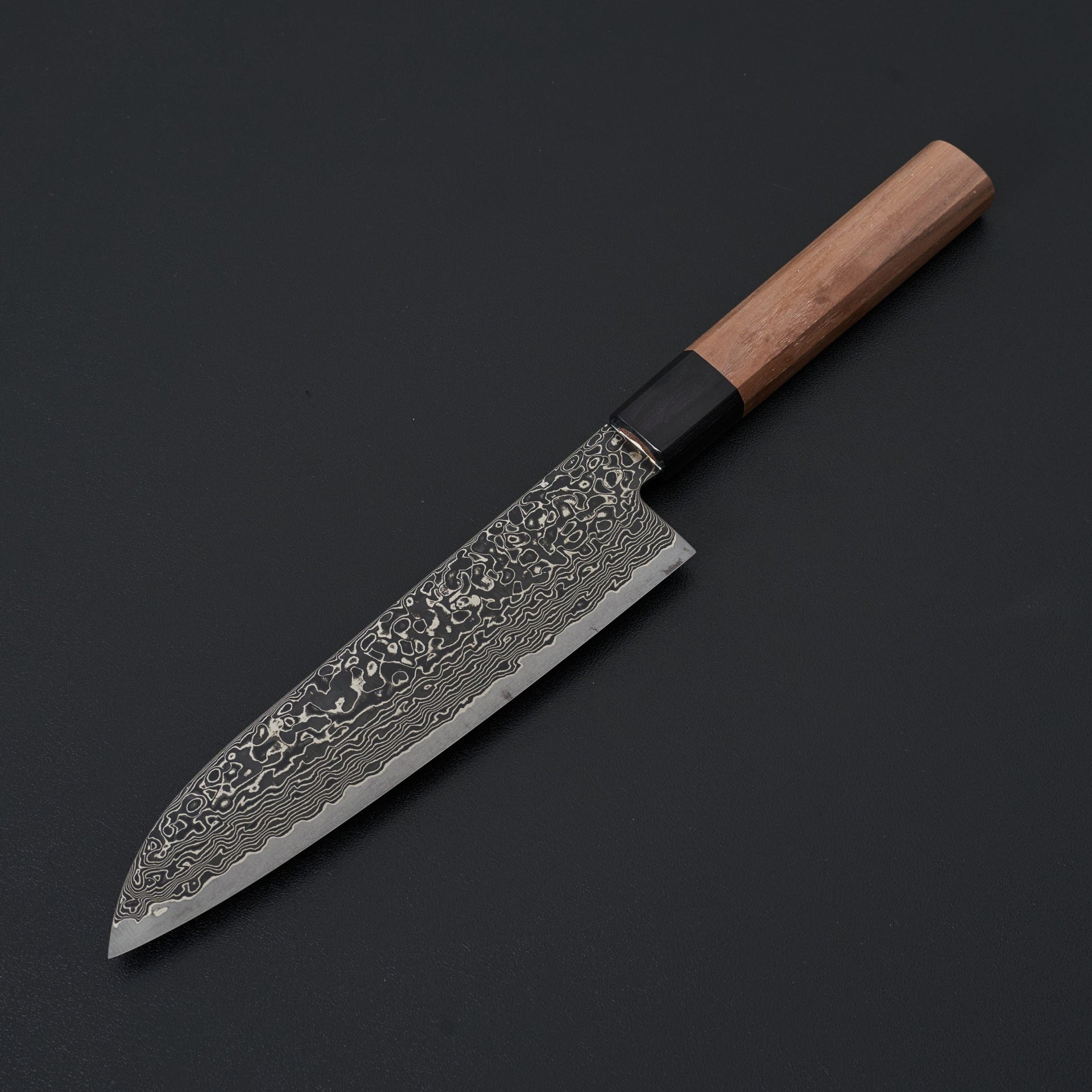 Kagekiyo ZA-18 Black Damascus Santoku 180mm-Kagekiyo-Carbon Knife Co