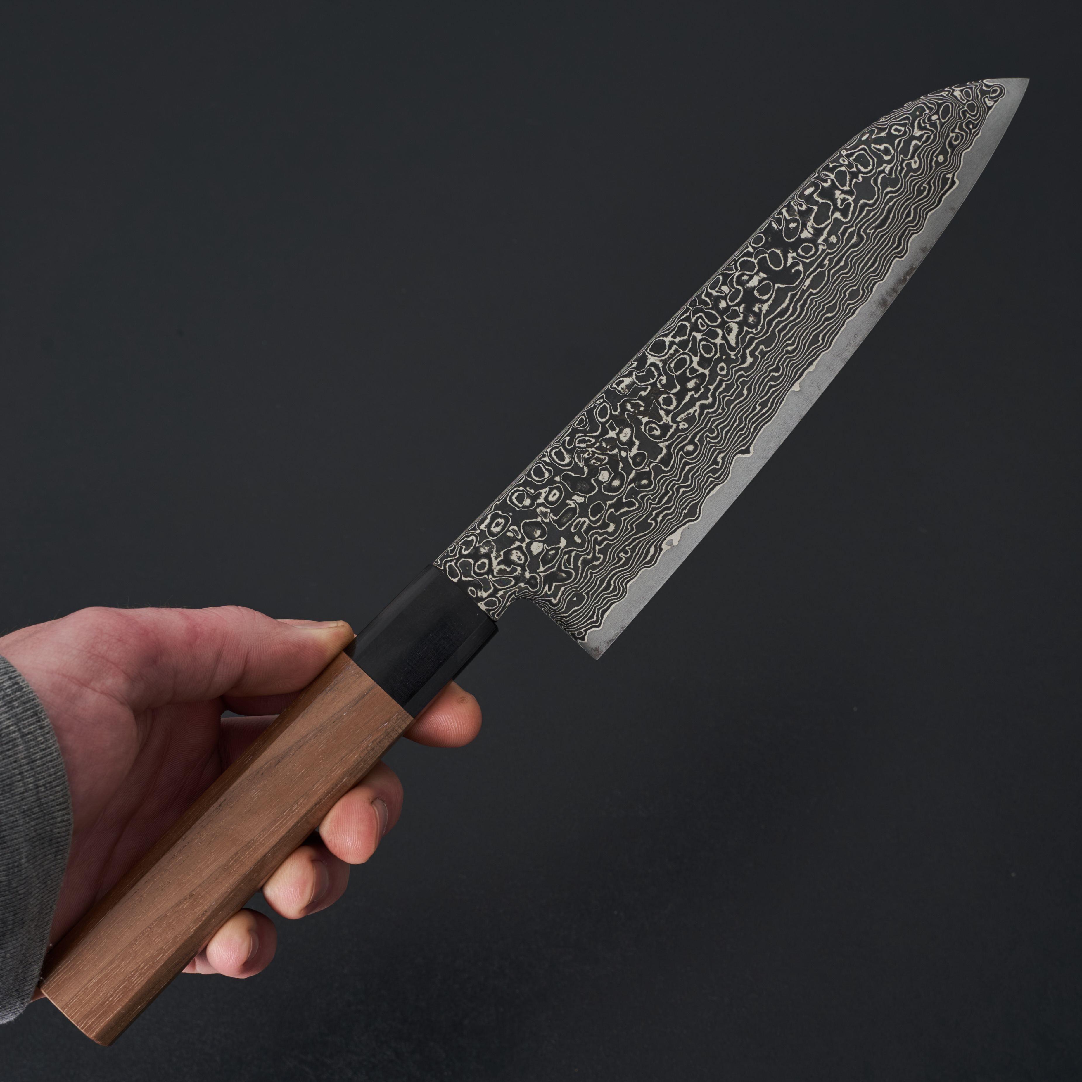 Kagekiyo ZA-18 Black Damascus Santoku 180mm