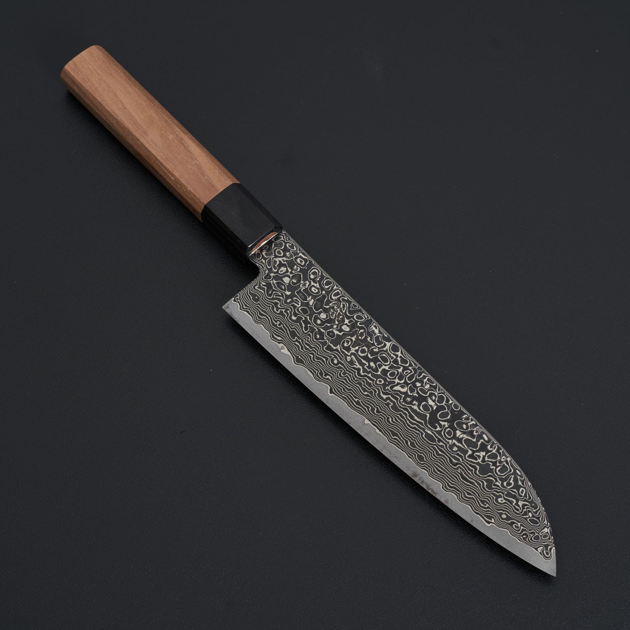Kagekiyo ZA-18 Black Damascus Santoku 180mm-Kagekiyo-Carbon Knife Co