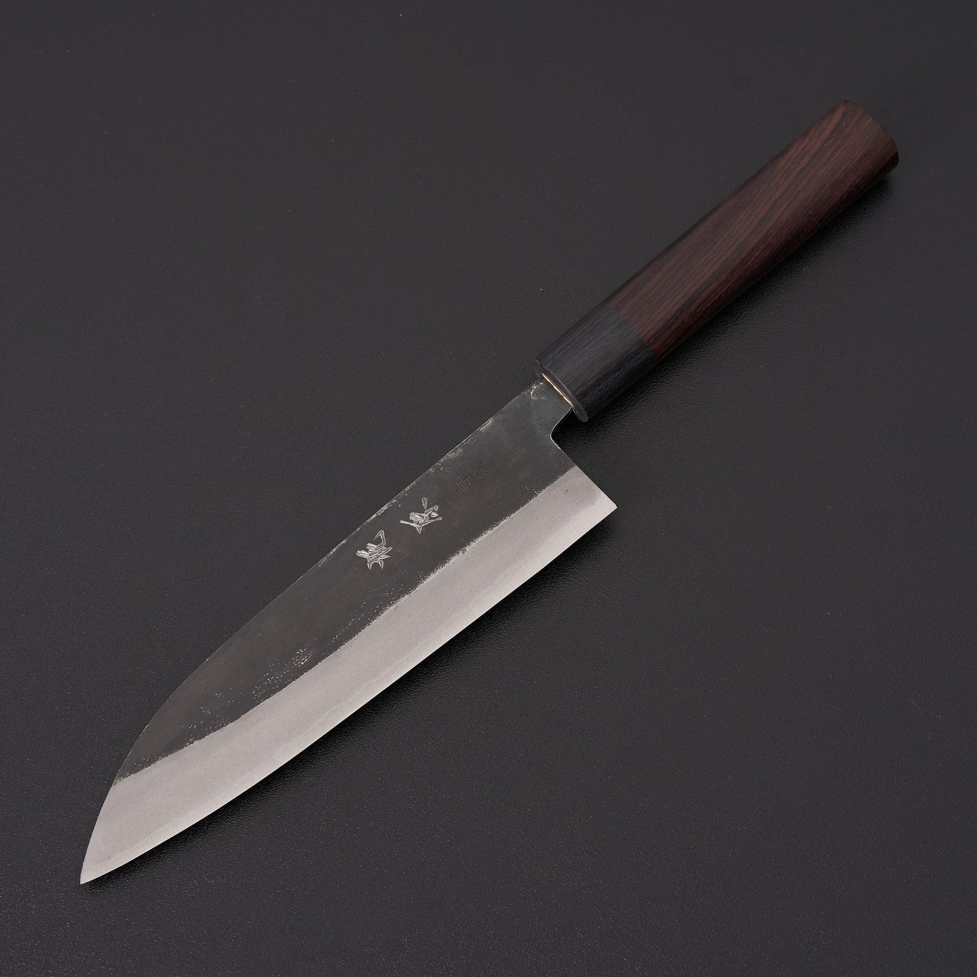 Kajiwara Kurouchi Blue #2 Santoku 170mm-Knife-Kajiwara-Carbon Knife Co