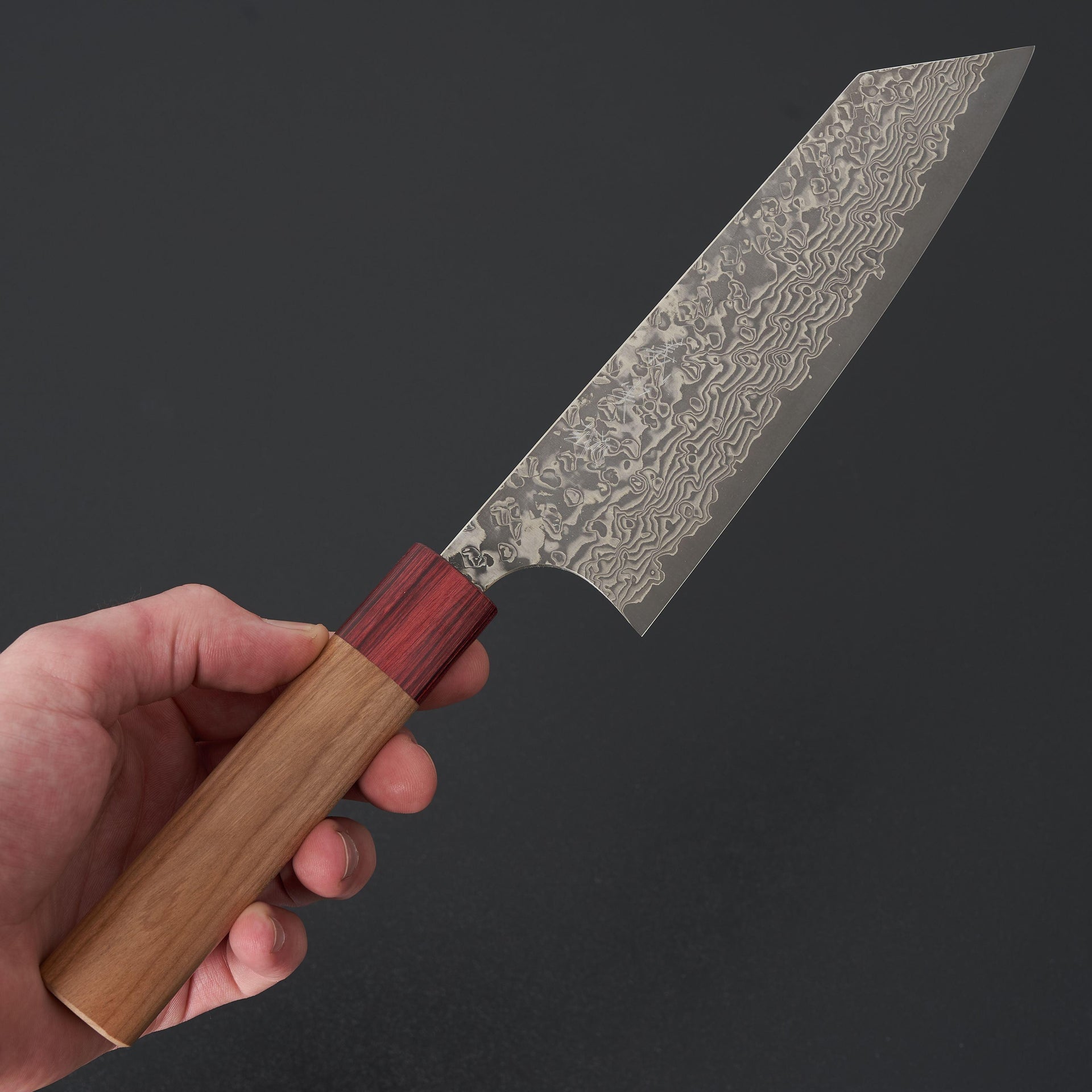 Kato VG10 Cherry Handle Nickel Damascus Bunka 165mm-Knife-Yoshimi Kato-Carbon Knife Co