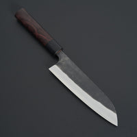 Katsushige Anryu Kurouchi Damascus White #2 Santoku 165mm