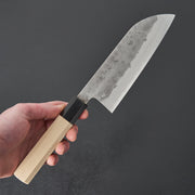 Kikumori Nashiji Blue #2 Santoku 165mm-Knife-Sakai Kikumori-Carbon Knife Co