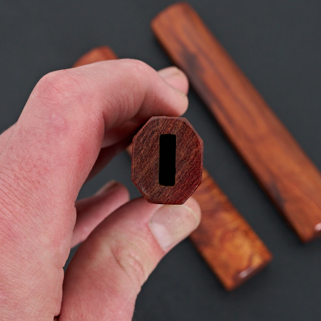 Knife Handle Figured Octagonal Mono Siamese Rosewood 145mm-Carbon Knife Co-Carbon Knife Co