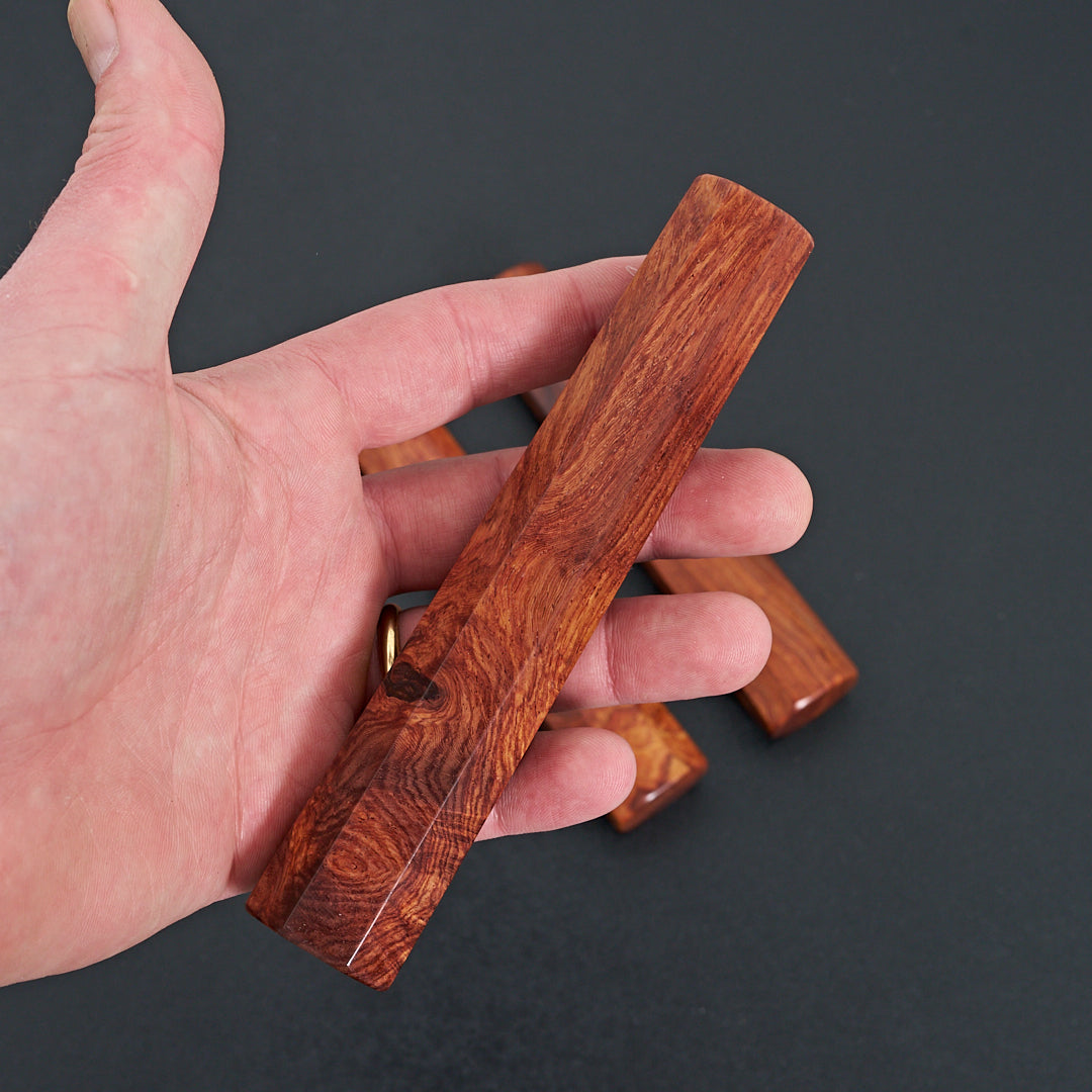 Knife Handle Figured Octagonal Mono Siamese Rosewood 145mm-Carbon Knife Co-Carbon Knife Co