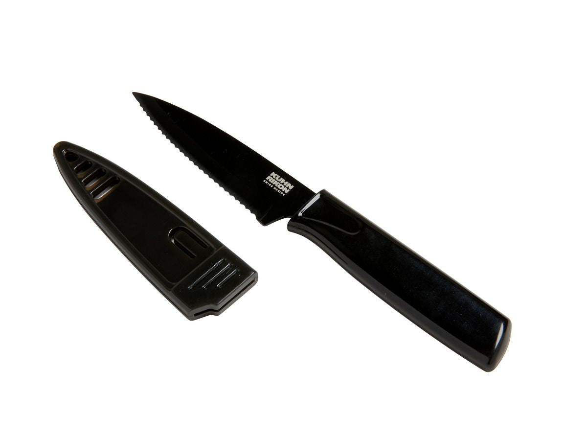 Kuhn Rikon Serrated Paring Knife Black