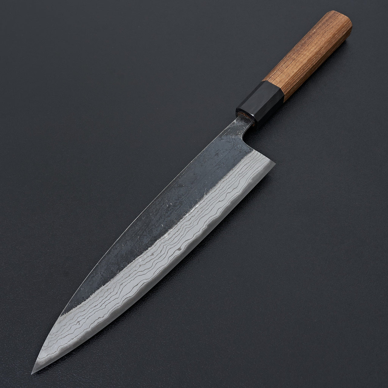 Kumokage Blue #2 Kurouchi Damascus Gyuto 210mm-Knife-Hatsukokoro-Carbon Knife Co