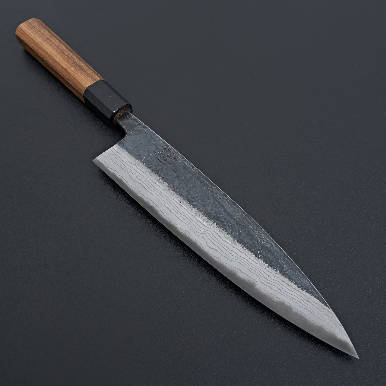 Kumokage Blue #2 Kurouchi Damascus Gyuto 210mm-Knife-Hatsukokoro-Carbon Knife Co