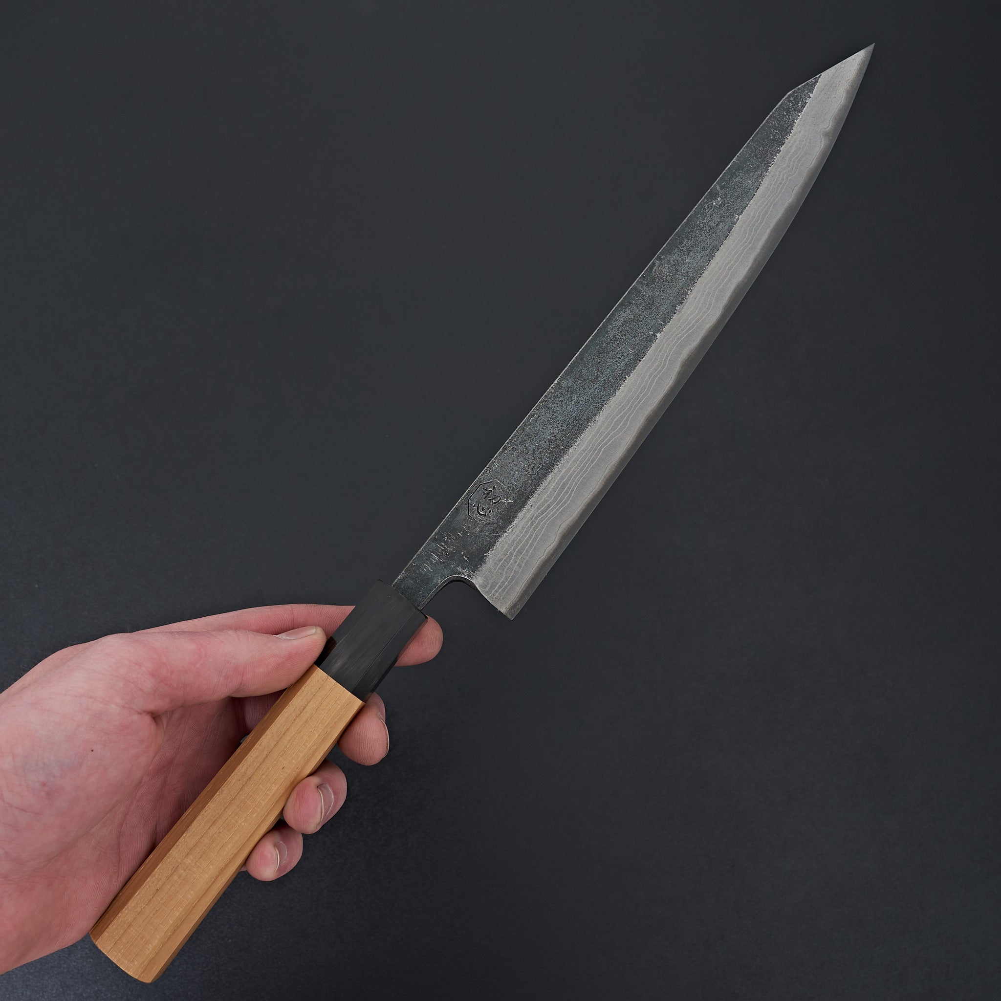 Kumokage Blue #2 Kurouchi Damascus Kiritsuke Sujihiki 250mm