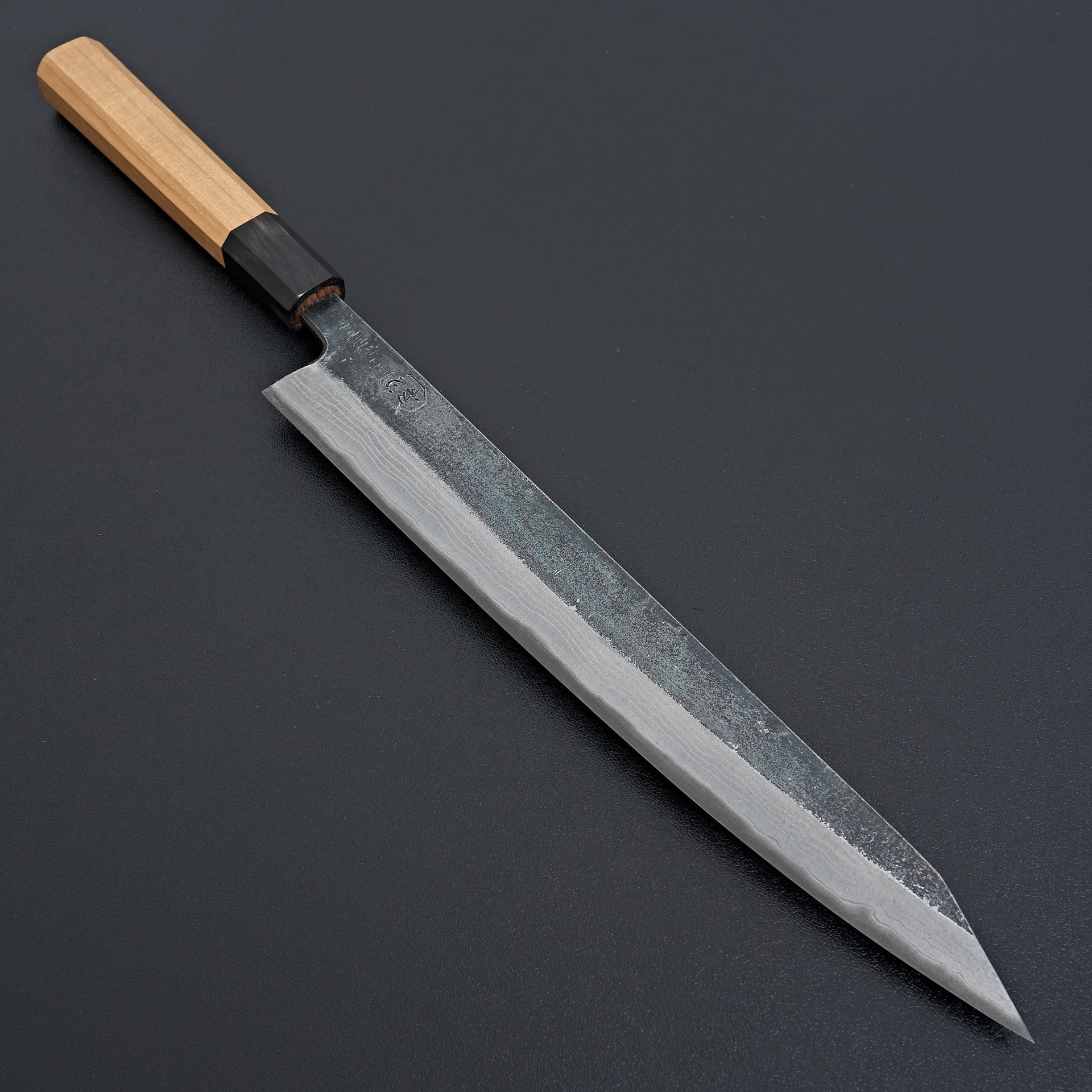 https://carbonknifeco.com/cdn/shop/files/Kumokage-Blue-2-Kurouchi-Damascus-Kiritsuke-Sujihiki-250mm-Knife-Hatsukokoro-chef-culinary-japanese-knife-knives.jpg?v=1703857418&width=1920
