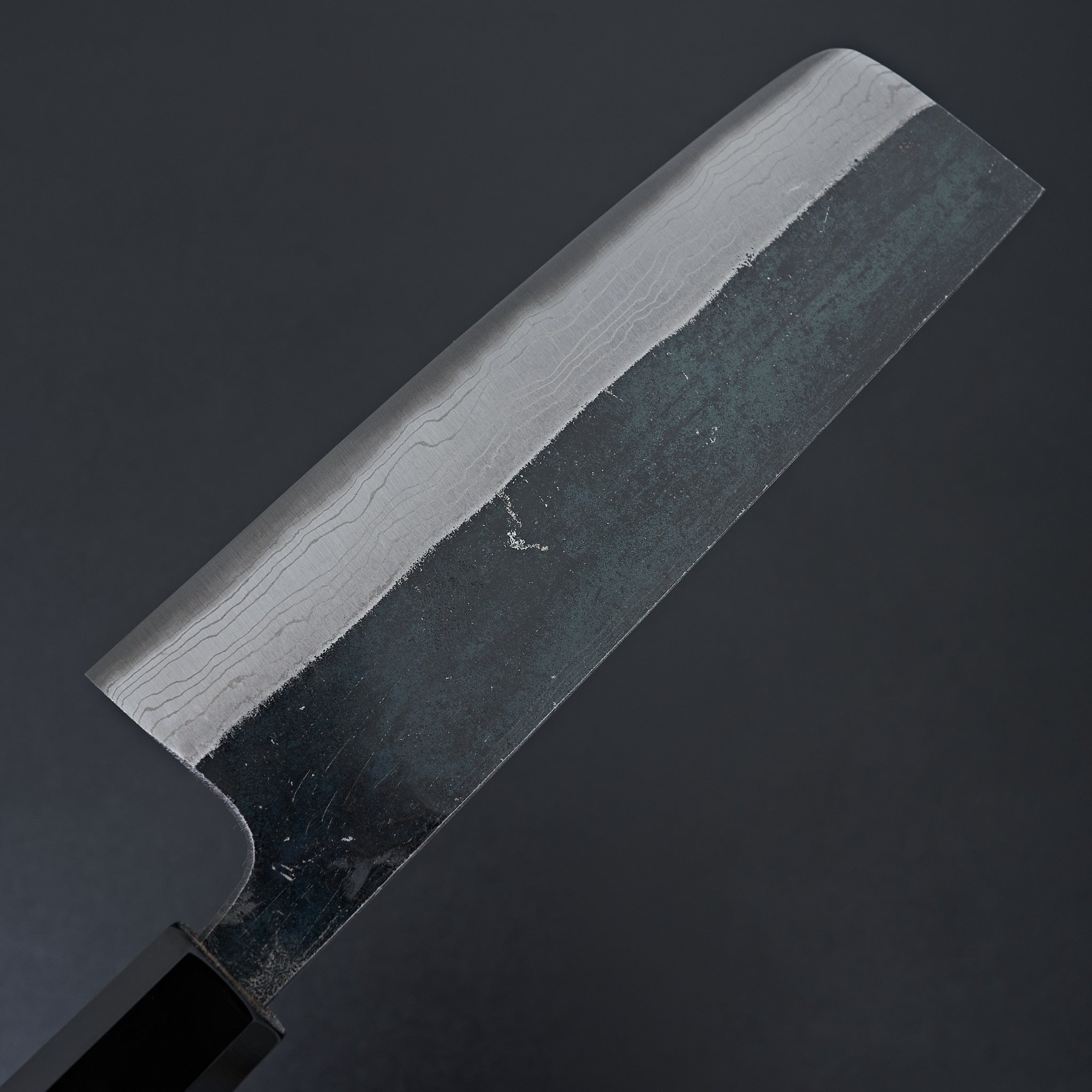 ケンキクチ　kururi Kumokage Blue #2 Kurouchi Damascus Nakiri 165mm