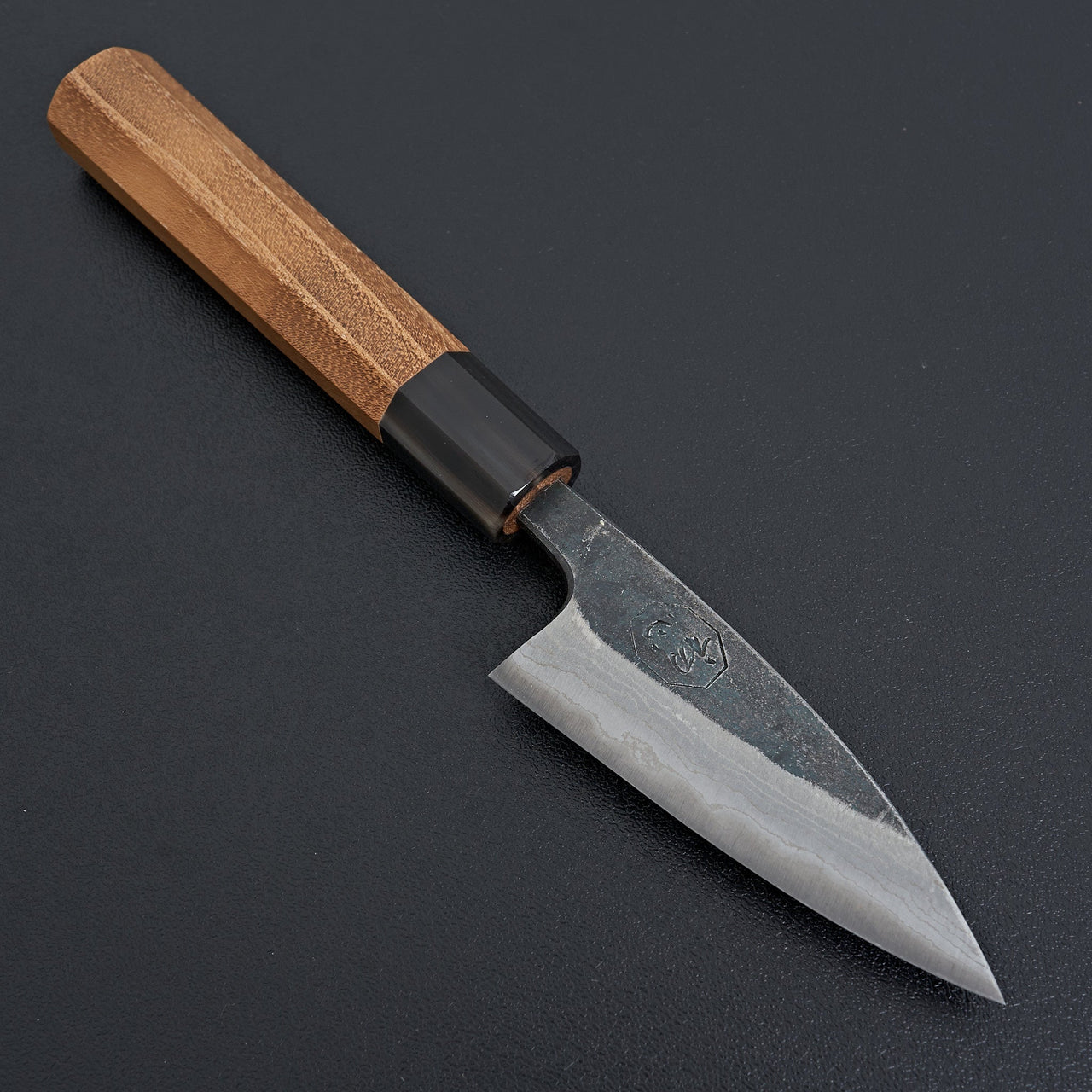 Kumokage Blue #2 Kurouchi Damascus Petty 80mm-Knife-Hatsukokoro-Carbon Knife Co