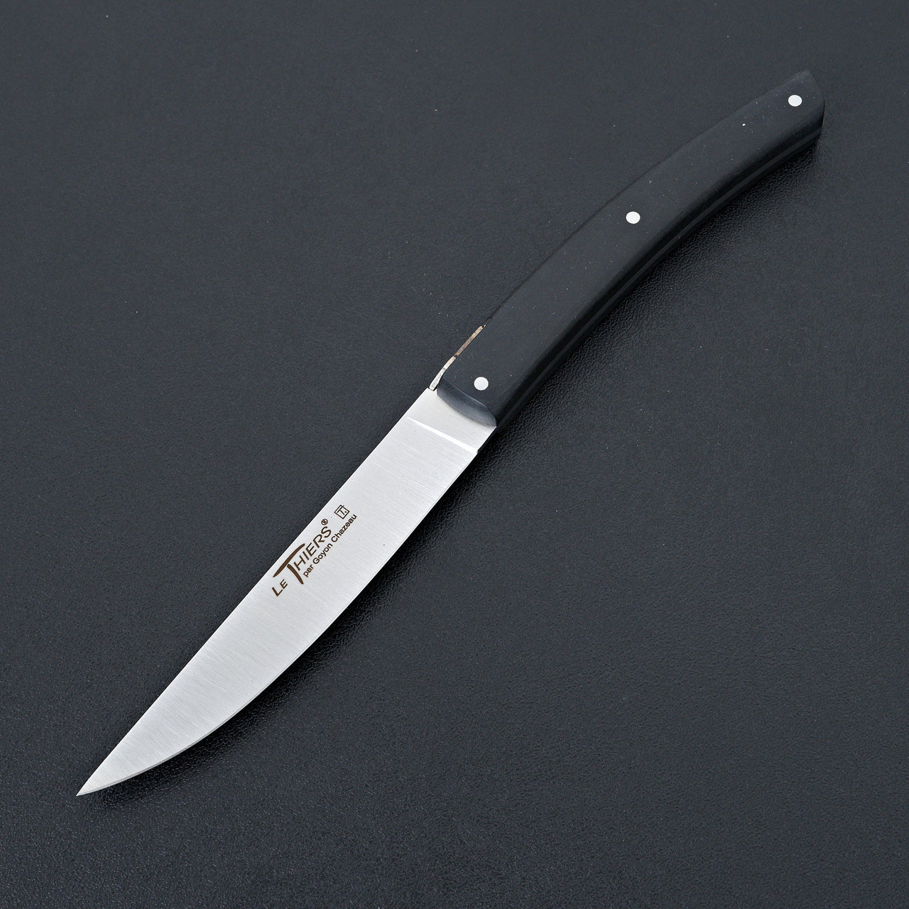 Le Theirs Chateau De Pirou Black Paperstone 6 Piece Table Knife Set-Knife-K Sabatier-Carbon Knife Co