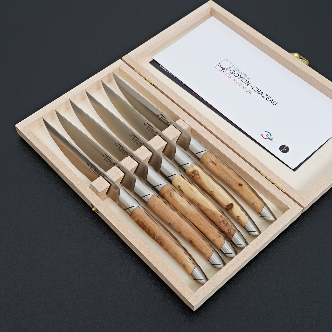 Le Thiers Advantage Juniper 6 Piece Table Knife Set-Knife-K Sabatier-Carbon Knife Co