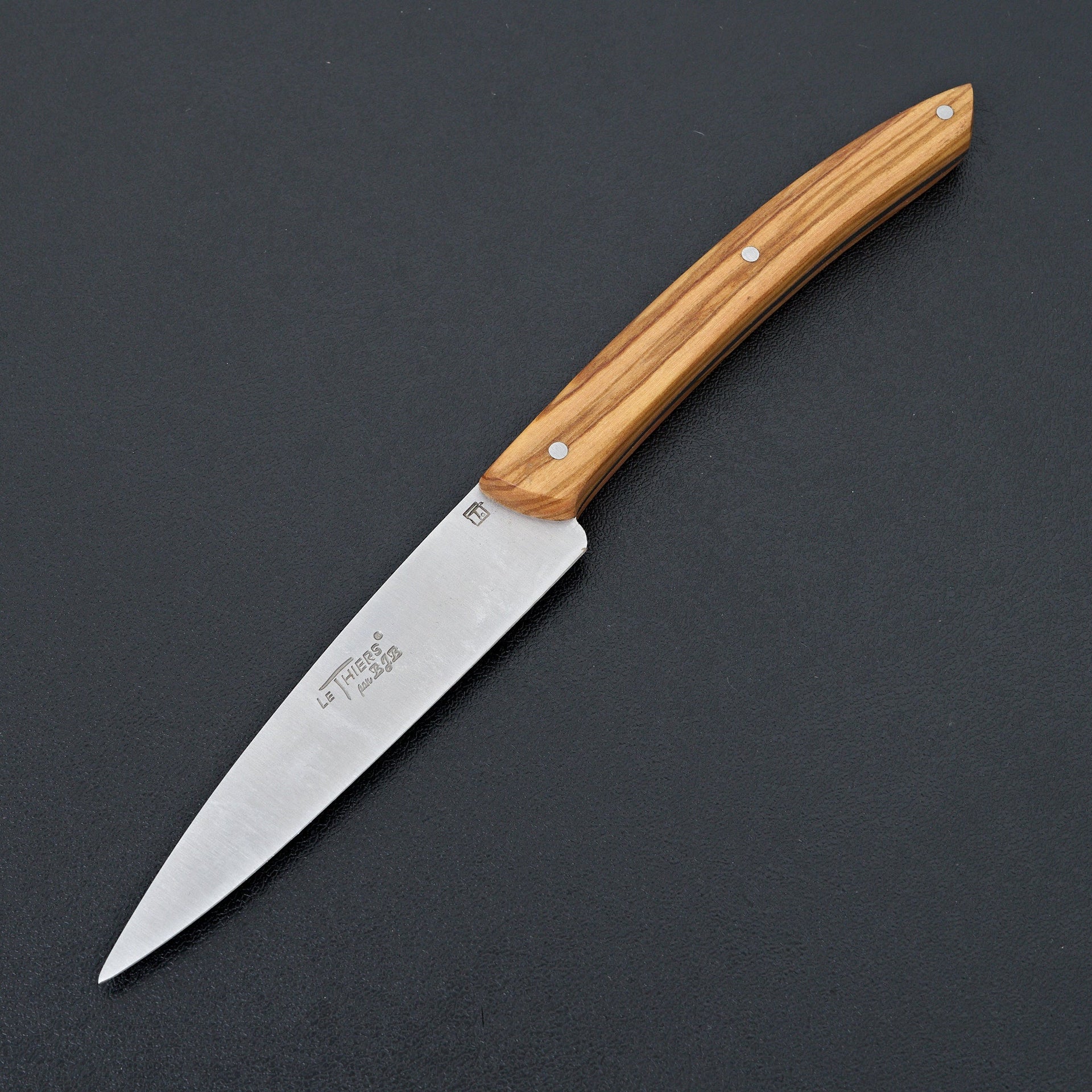 Le Thiers Campagne Olivewood 6 Piece Table Knife Set-Knife-K Sabatier-Carbon Knife Co