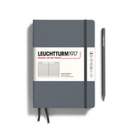 Leuchtturm1917 Hardcover Ruled - Medium (A5) - Anthracite-Books-LEUCHTTURM1917-Carbon Knife Co