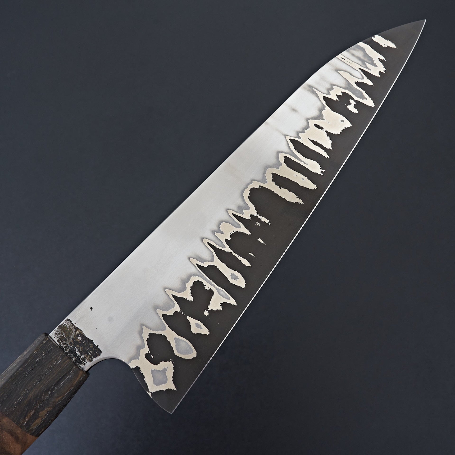 Lew Griffin San Mai Walnut Burl Gyuto 227mm-Knife-Lew Griffin-Carbon Knife Co