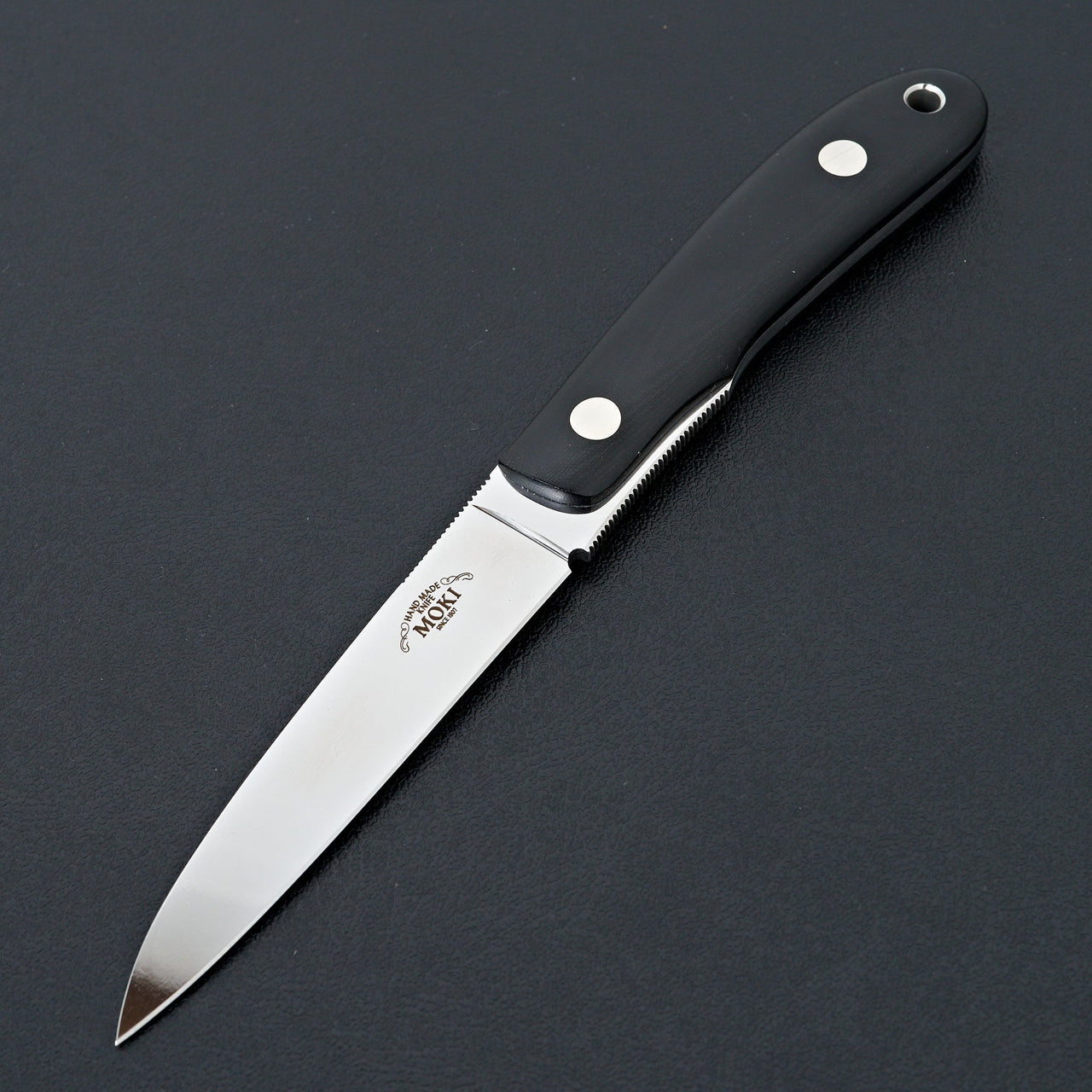 MOKI Banff Fixed Blade Linen Micarta Handle (Long)-Knife-Carbon Knife Co-Carbon Knife Co