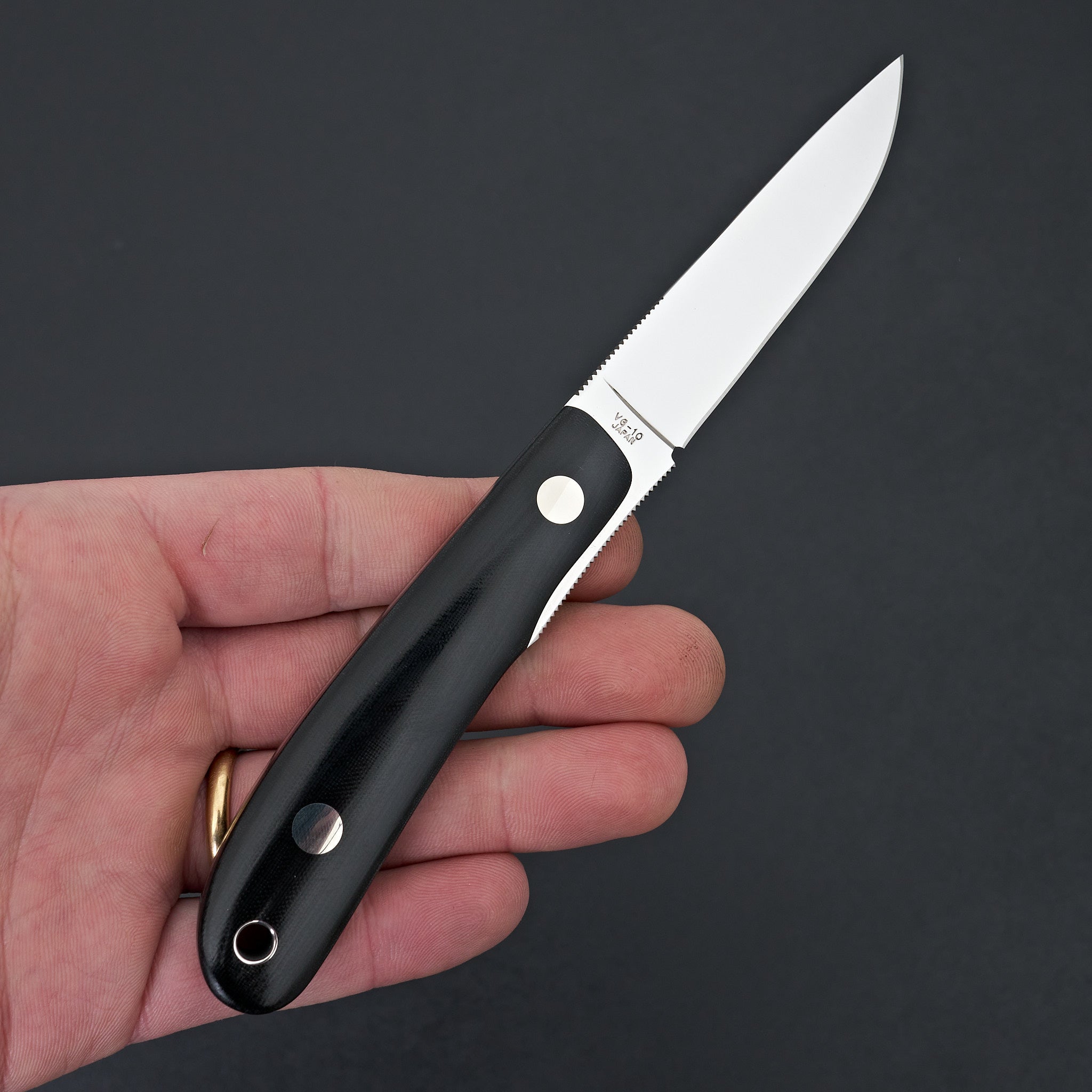 モッキンバード MOKI Banff Fixed Blade Linen Micarta Handle (Medium)