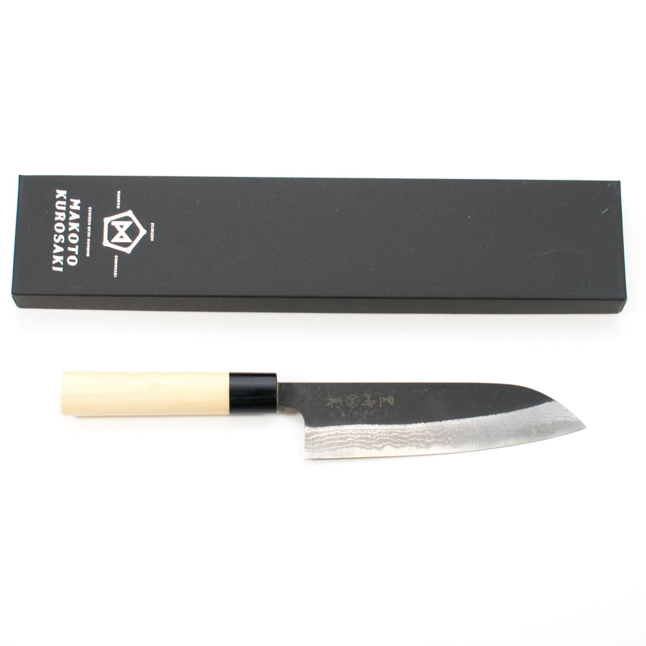Makoto Damascus White #2 Santoku 170mm-Knife-Makoto-Carbon Knife Co