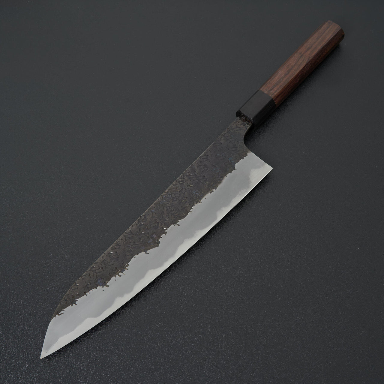 Manaka Hamono Kisuke Blue #1 Kurouchi Tsuchime Gyuto 240mm-Knife-Manaka Hamono-Carbon Knife Co