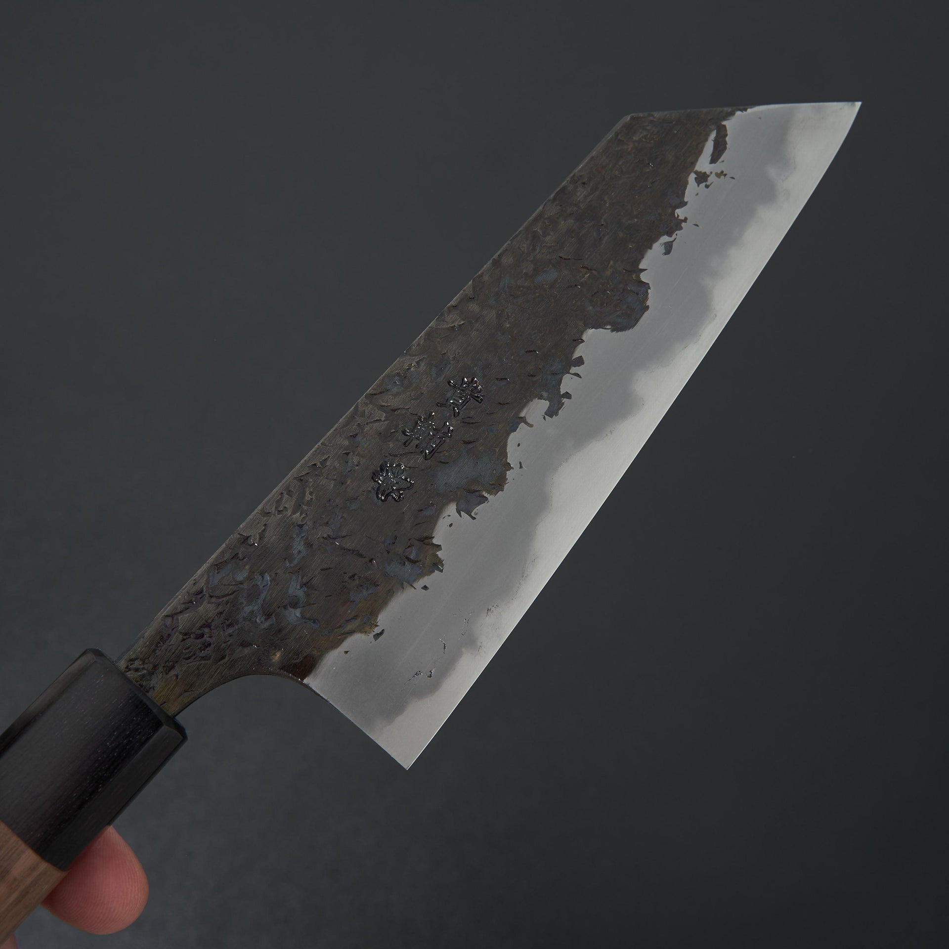 Manaka Hamono Kisuke Blue #2 Kurouchi Tsuchime Bunka 165mm-Knife-Manaka Hamono-Carbon Knife Co