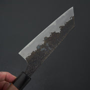 Manaka Hamono Kisuke Blue #2 Kurouchi Tsuchime Bunka 165mm-Knife-Manaka Hamono-Carbon Knife Co