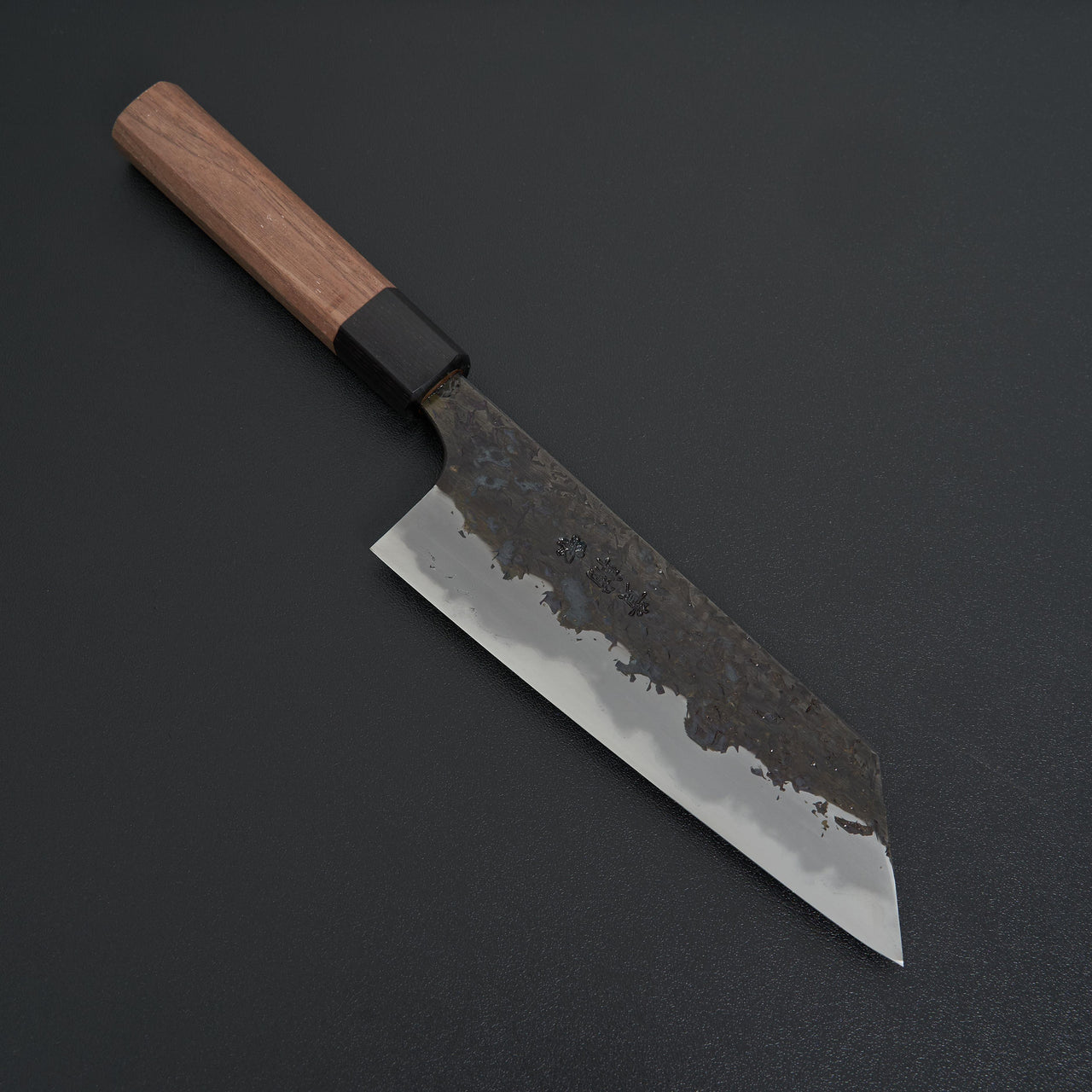 Manaka Hamono Kisuke Blue #2 Kurouchi Tsuchime Bunka 165mm-Knife-Manaka Hamono-Carbon Knife Co