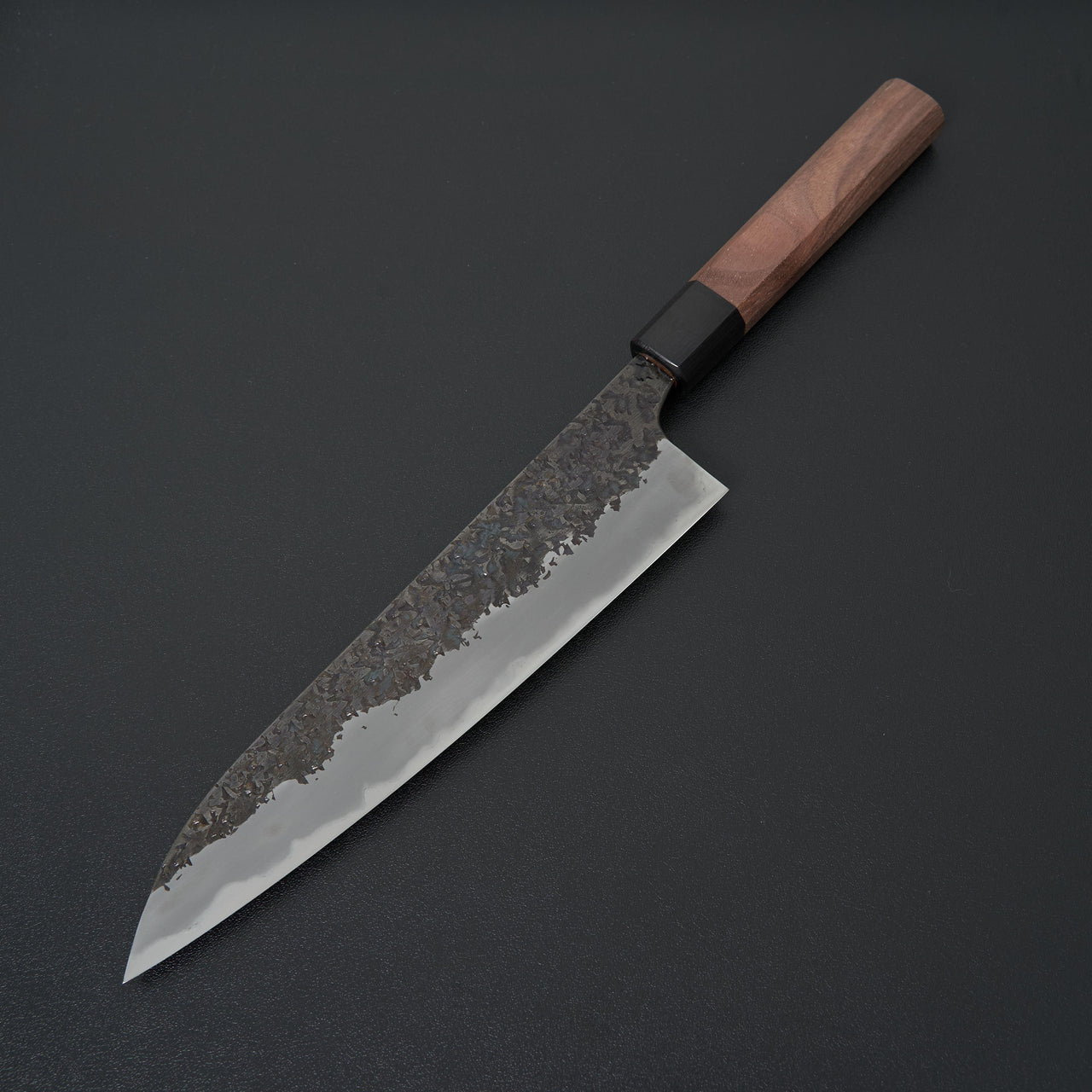 Manaka Hamono Kisuke Blue #2 Kurouchi Tsuchime Gyuto 210mm-Knife-Manaka Hamono-Carbon Knife Co