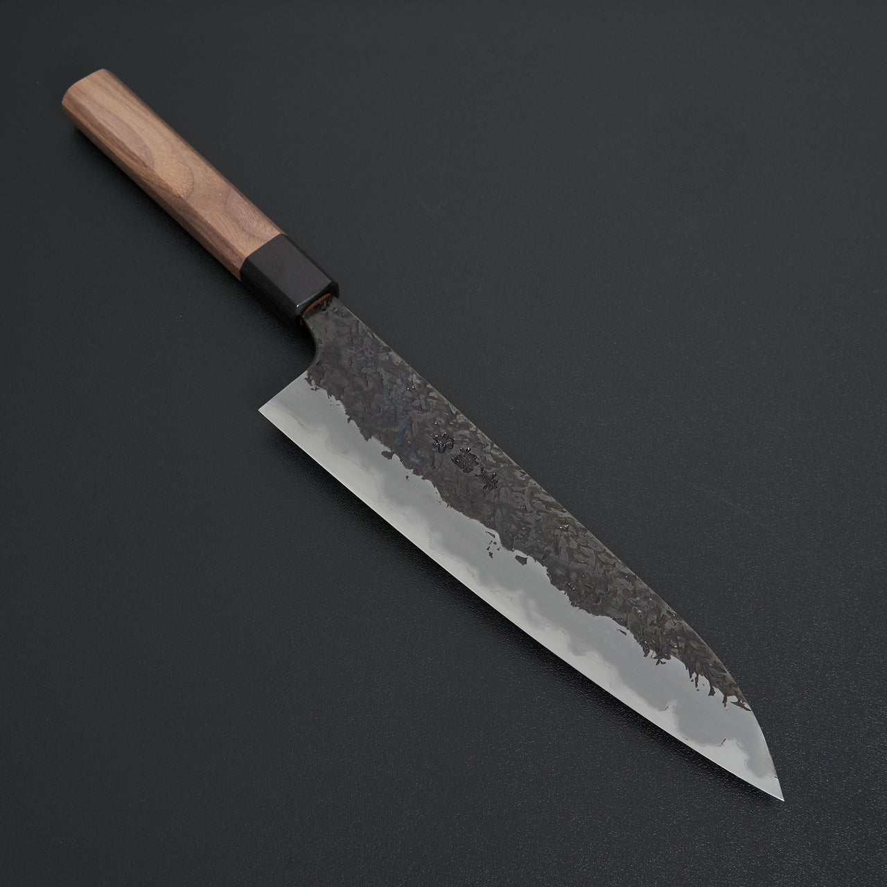 Manaka Hamono Kisuke Blue #2 Kurouchi Tsuchime Gyuto 210mm-Knife-Manaka Hamono-Carbon Knife Co