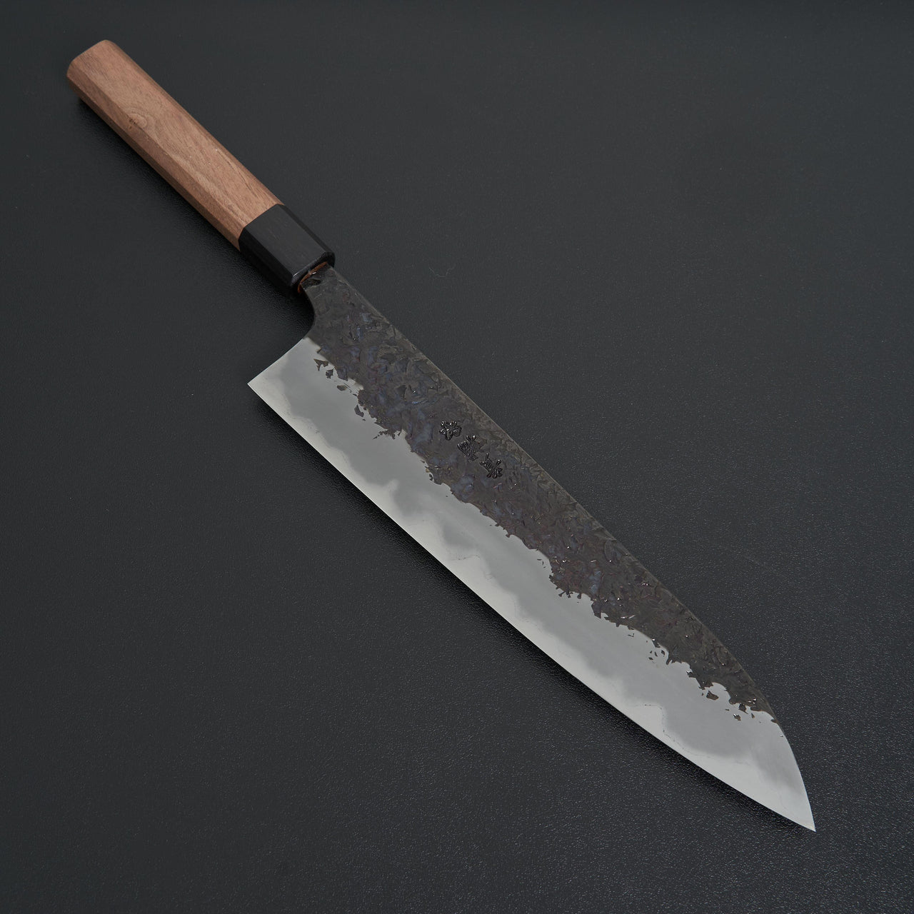 Manaka Hamono Kisuke Blue #2 Kurouchi Tsuchime Gyuto 240mm-Knife-Manaka Hamono-Carbon Knife Co