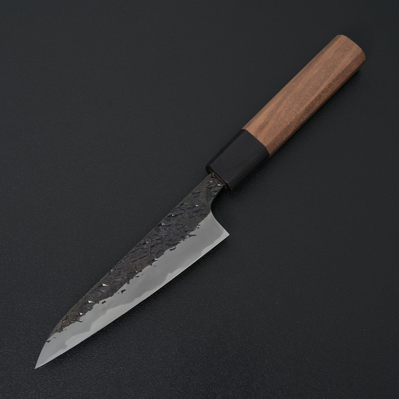 Manaka Hamono Kisuke Blue #2 Kurouchi Tsuchime Petty 120mm-Knife-Manaka Hamono-Carbon Knife Co