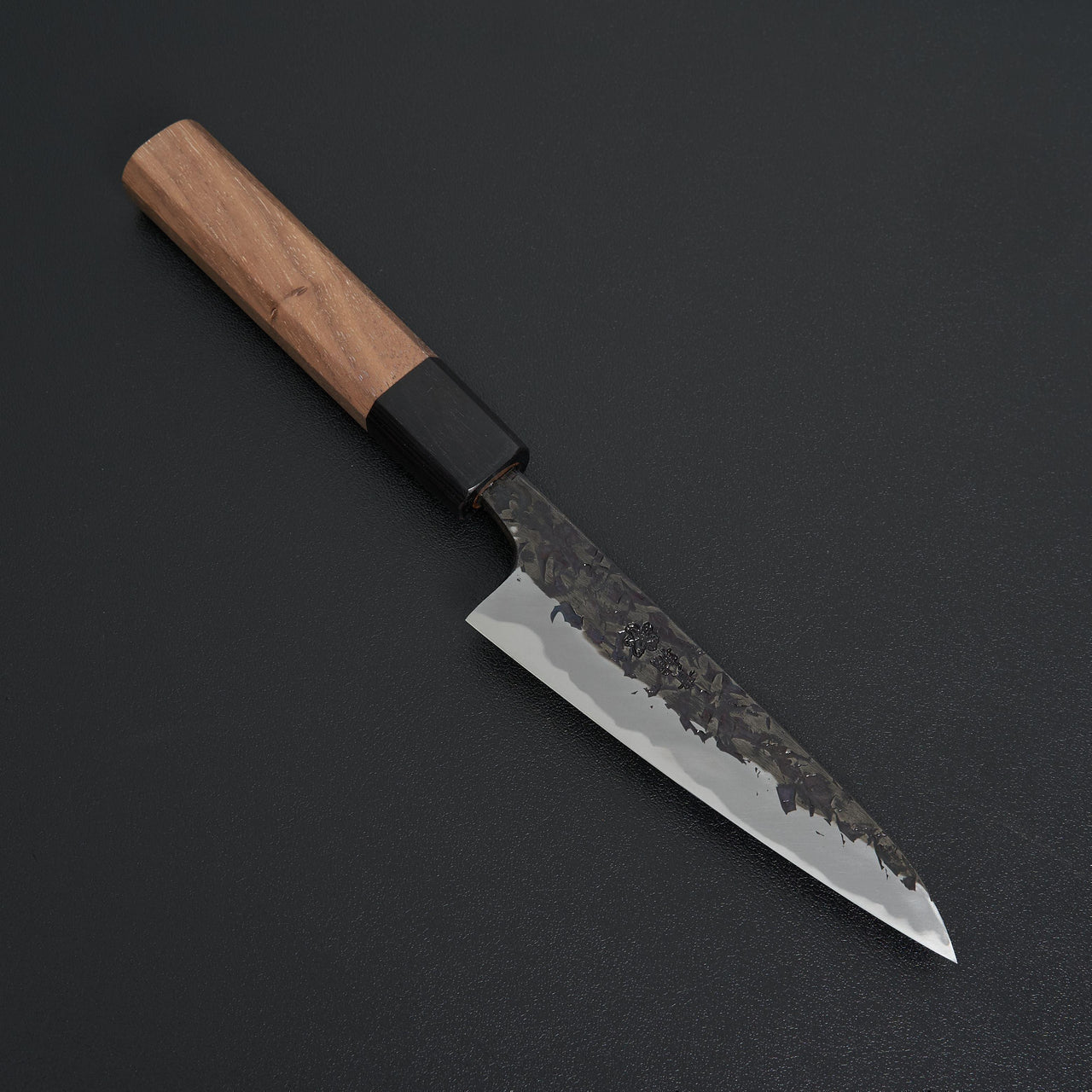 Manaka Hamono Kisuke Blue #2 Kurouchi Tsuchime Petty 120mm-Knife-Manaka Hamono-Carbon Knife Co