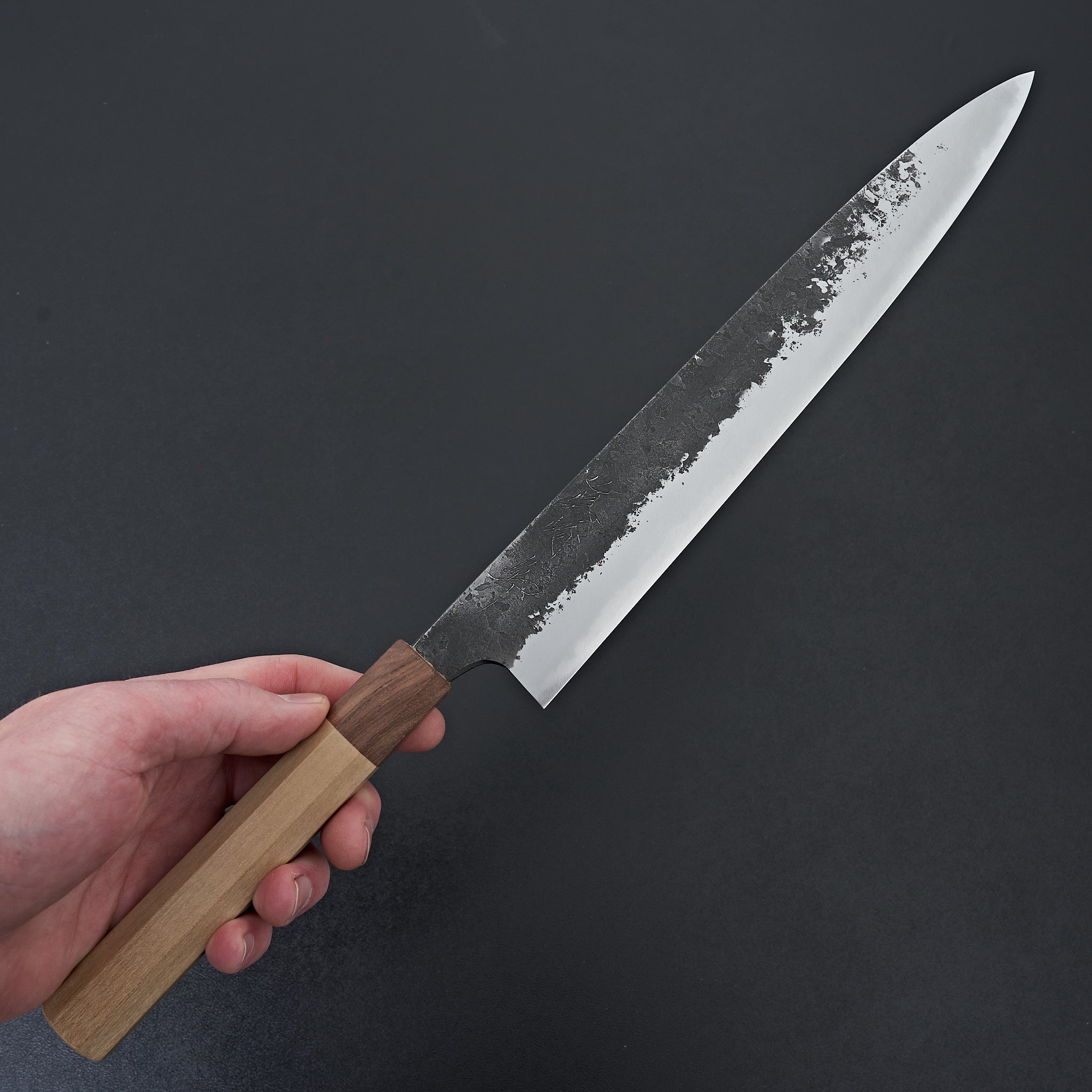 炙りまか Mazaki White#2 Kuro Nashiji Sujihiki 270mm
