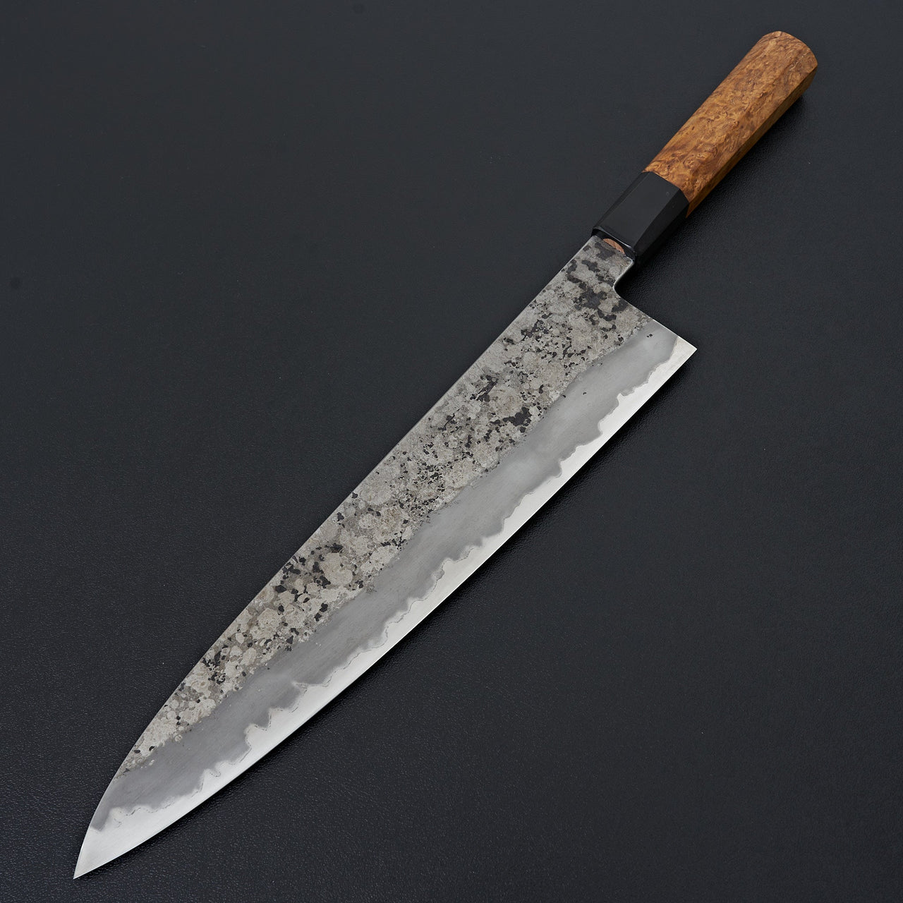 Merion Forge Wrought Iron Gyuto 270mm Karelian Birch-Knife-Merion Foege-Carbon Knife Co