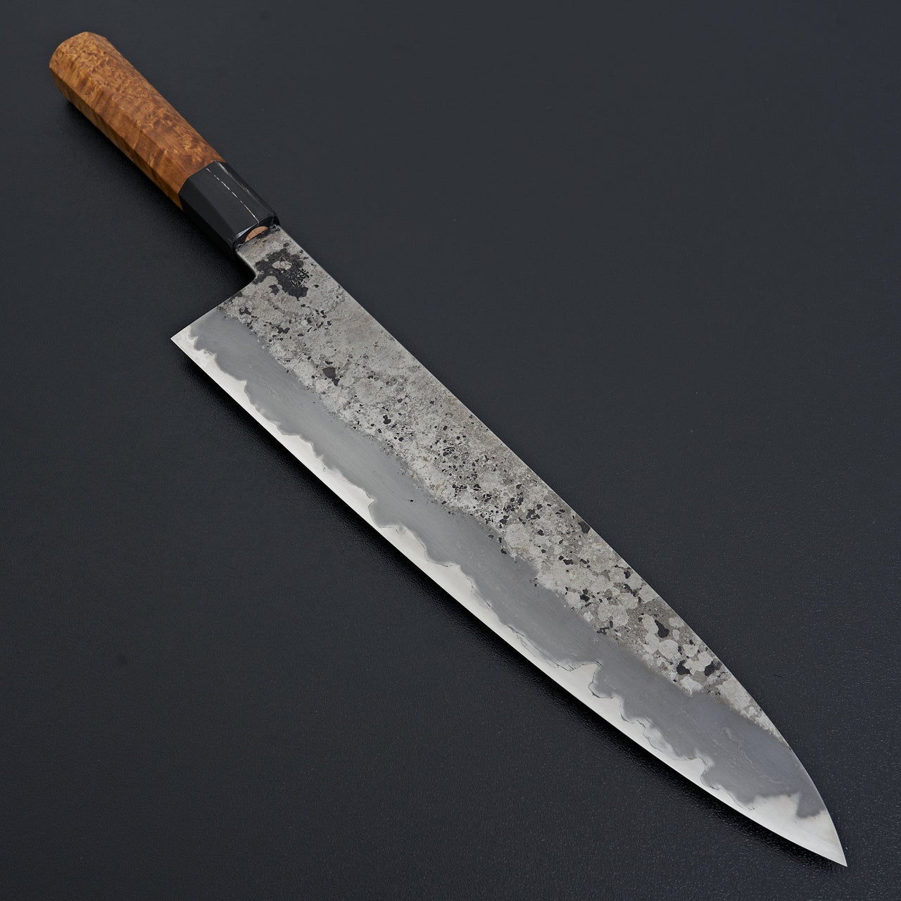 Merion Forge Wrought Iron Gyuto 270mm Karelian Birch-Knife-Merion Foege-Carbon Knife Co