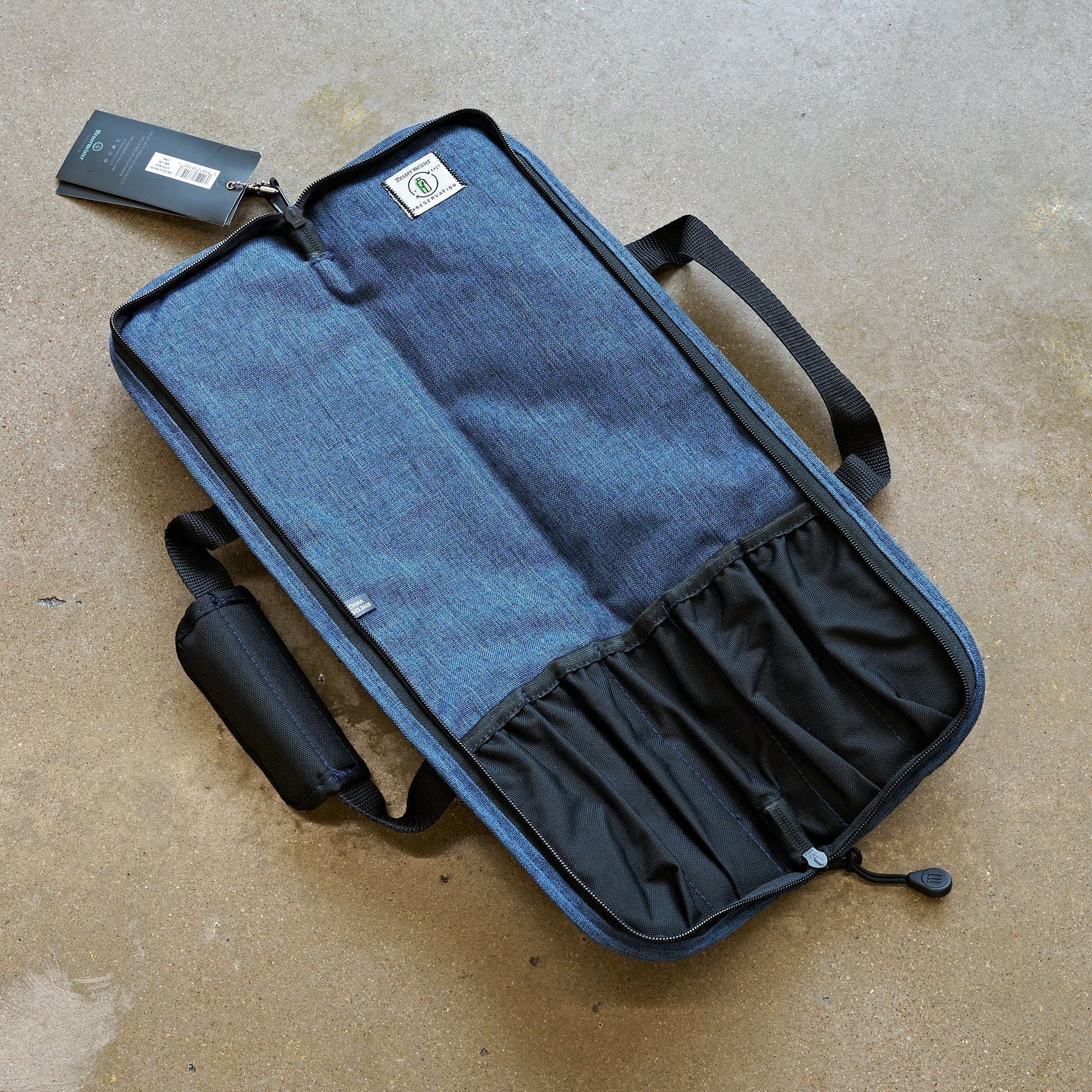 Messermeister 5 POCKET Heather Navy Preservation Knife Roll-Accessories-Messermeister-Carbon Knife Co