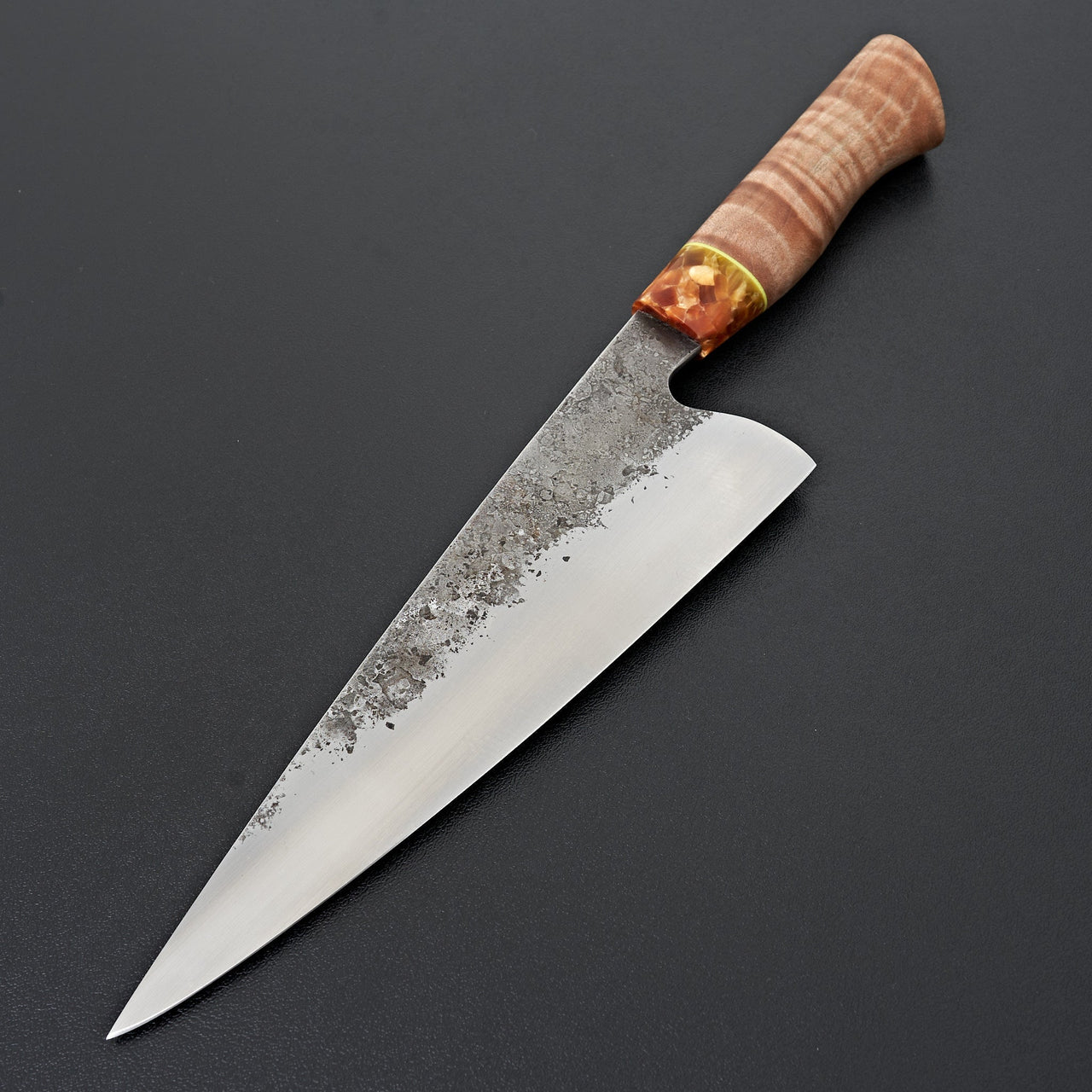 Metalworks by Meola Nashiji Curly Maple Chef 208mm-Knife-Carbon Knife Co-Carbon Knife Co