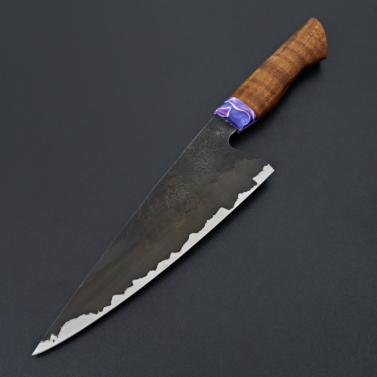 Metalworks by Meola Sanmai Spalted Maple Chef 195mm-Knife-Carbon Knife Co-Carbon Knife Co