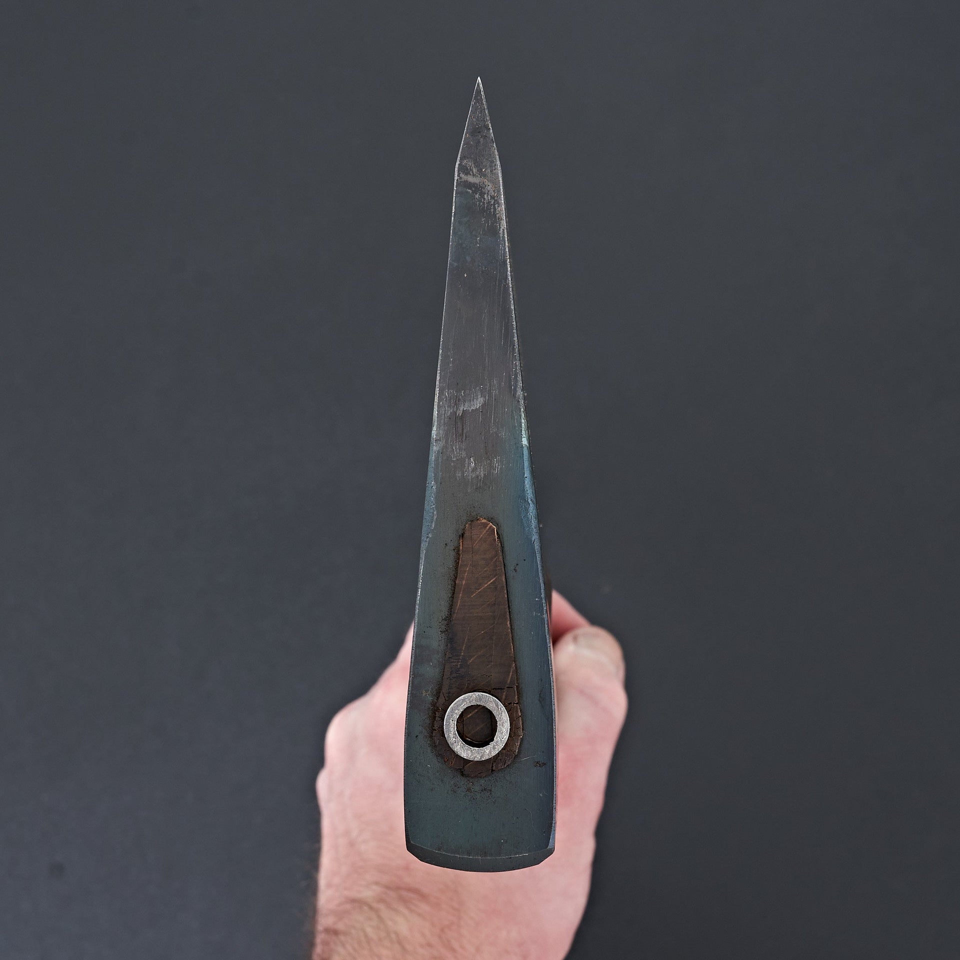 Mizuno Warikomi Axe 450g Burnt Oak Handle (Curved)-Knife-Hitohira-Carbon Knife Co