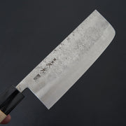 Morihei Hisamoto Blue Super Tsuchime Stainless Clad Nakiri 165mm Ho Wood Handle-Knife-Hitohira-Carbon Knife Co