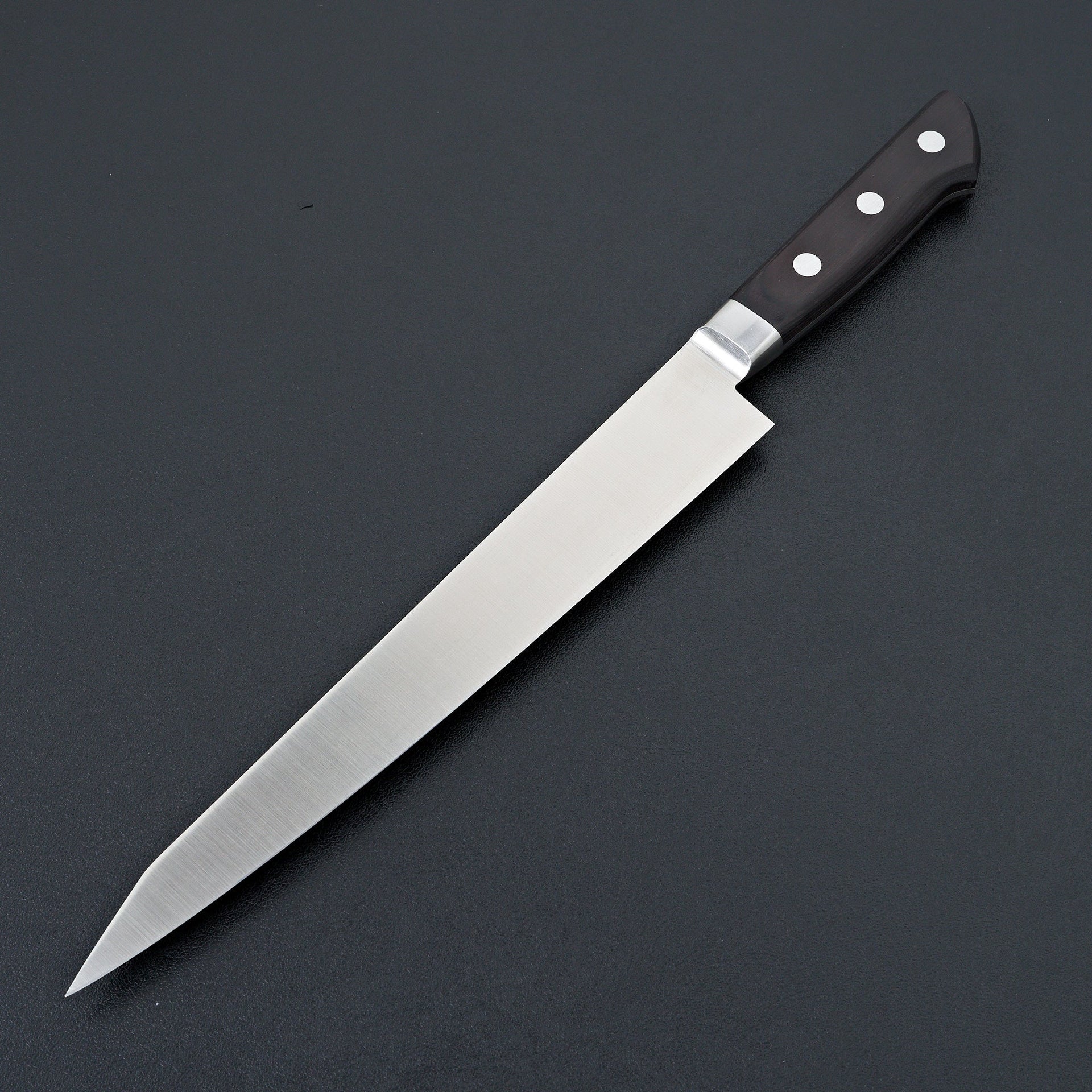 Morihei Hisamoto INOX Sujihiki 240mm Pakka Handle-Hitohira-Carbon Knife Co