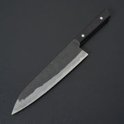 Morihei Hisamoto Kurouchi White #1 Gyuto 210mm Pakka Handle (No Bolster/ Fine Finish)-Knife-Hitohira-Carbon Knife Co