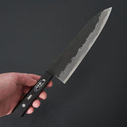 Morihei Hisamoto Kurouchi White #1 Gyuto 210mm Pakka Handle (No Bolster/ Fine Finish)-Knife-Hitohira-Carbon Knife Co