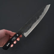 Morihei Hisamoto Kurouchi White #1 Gyuto 240mm Pakka Handle (No Bolster/ Fine Finish)-Knife-Hitohira-Carbon Knife Co