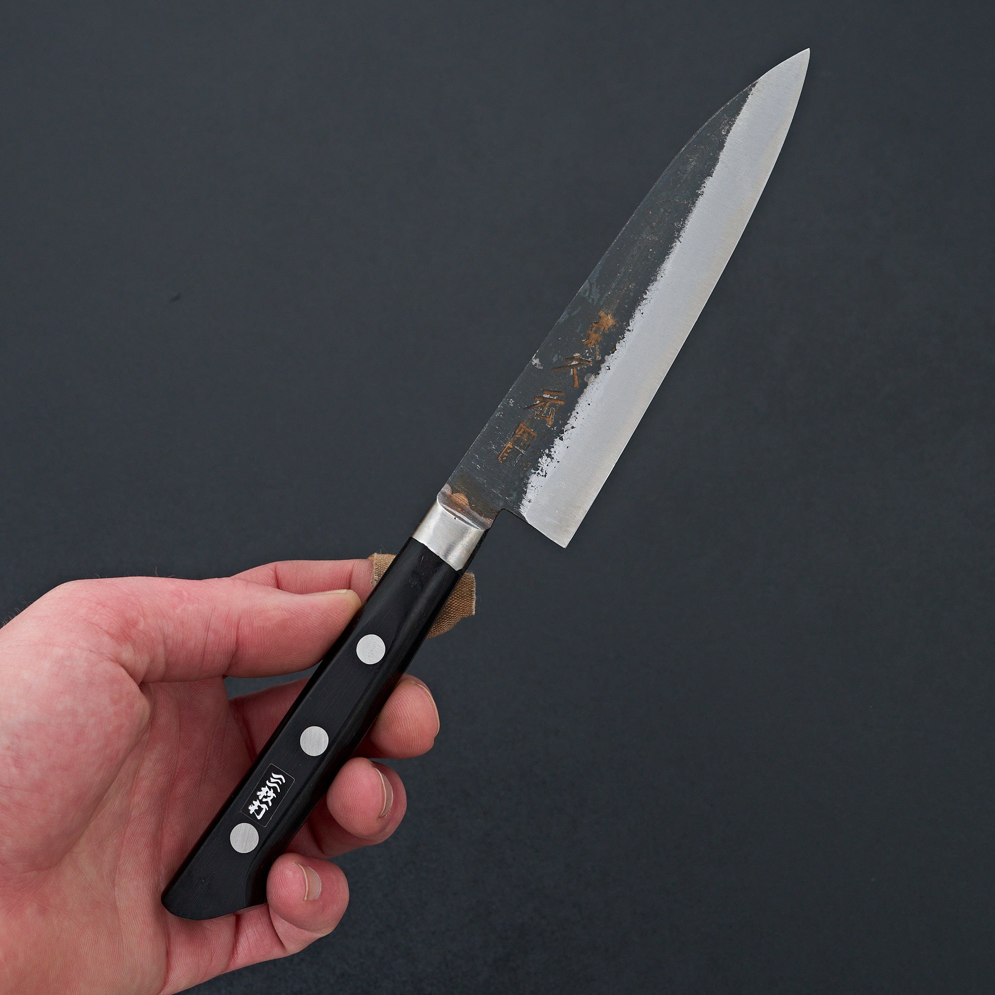 Morihei Hisamoto Kurouchi White #1 Petty 135mm Pakka Handle